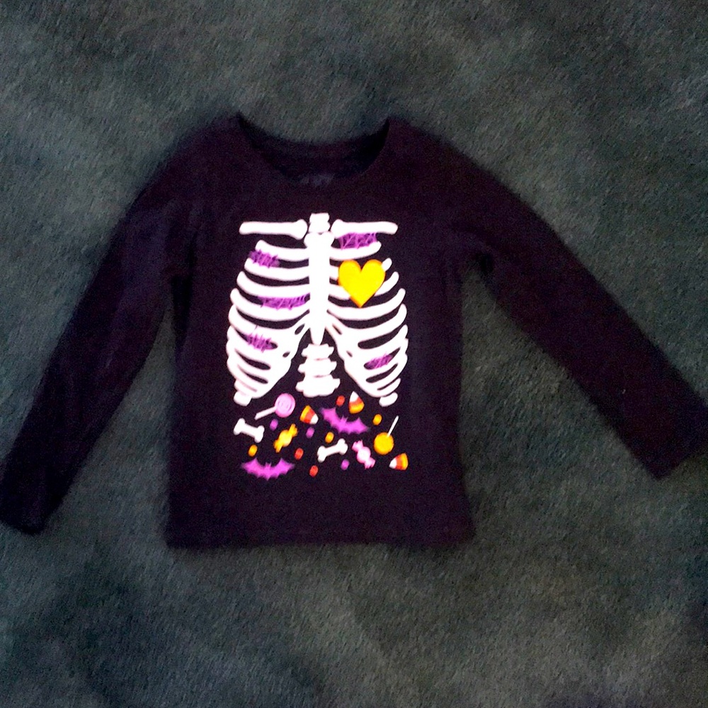 Halloween toddler girl 3 skeleton